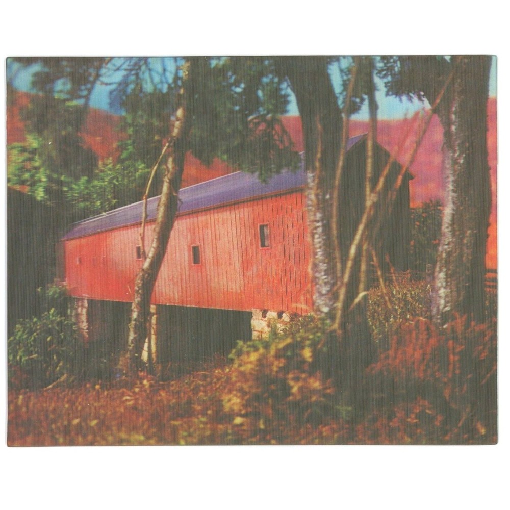 Covered Bridge Americana Nippon 8008 Art‎ Photo Print 8" x 10" Lenticular 3D